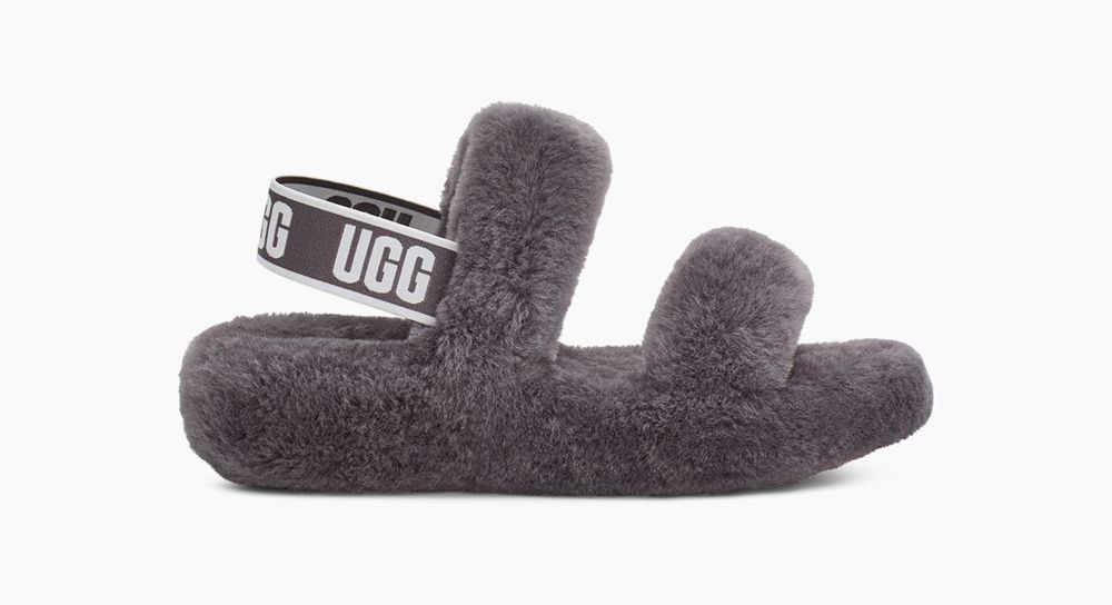 Ugg Slipper Womens - Ugg Oh Yeah Grey - 835TUMPZX